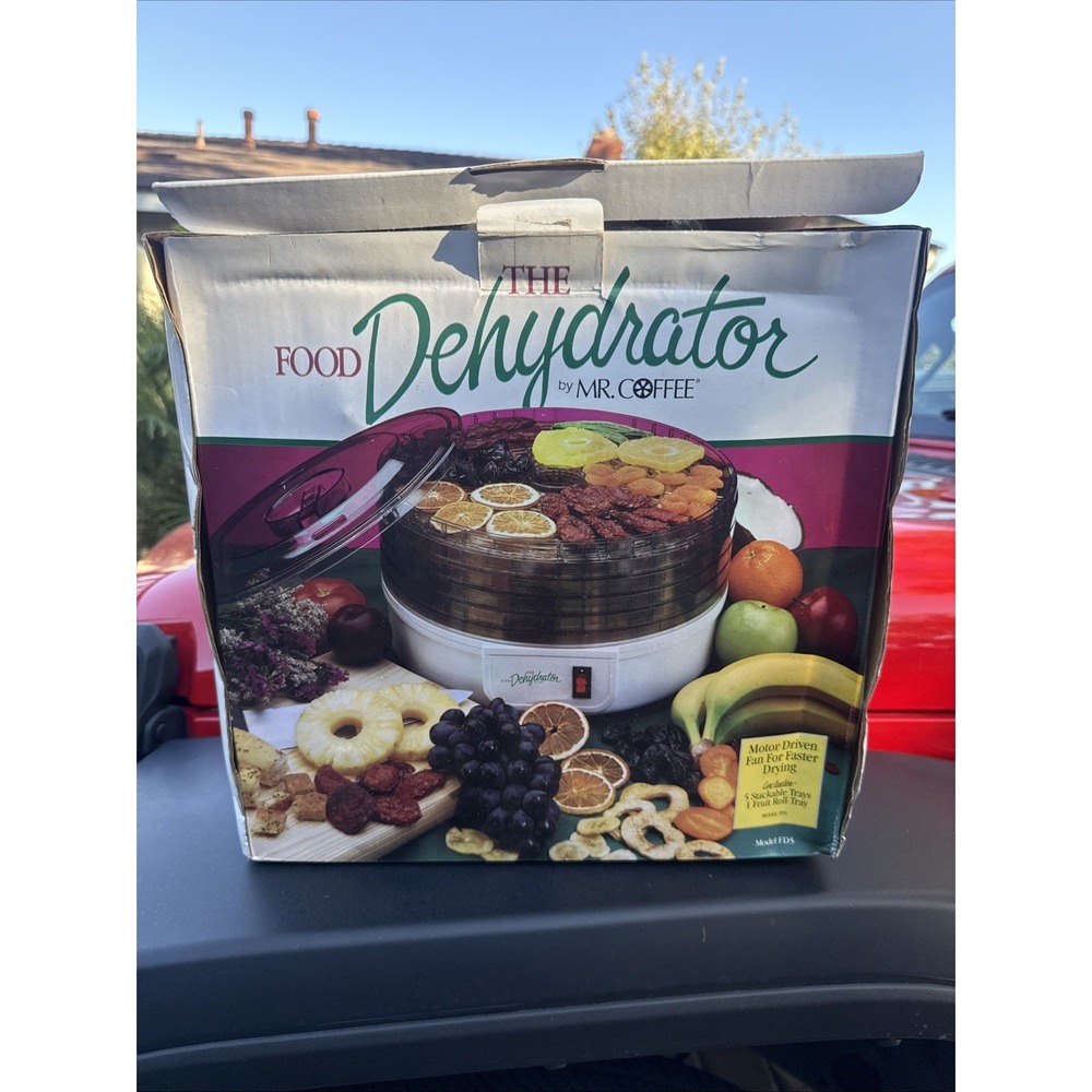 Vintage Mr. Coffee Food Dehydrator FD5 , Fruit, Jerky, Herbs NEW in FACTORY PKG